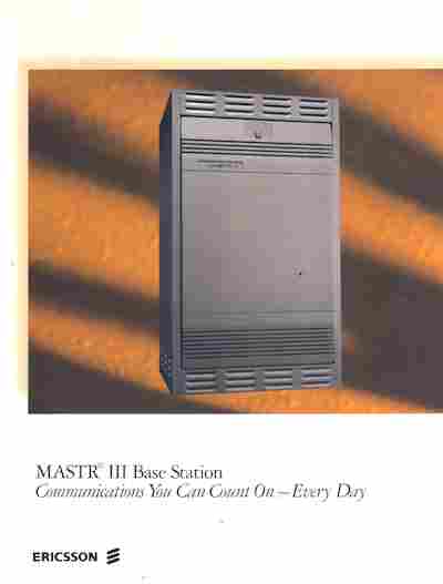 Буклет Ericsson MASTR 3 Base Station Communications you can count on — every day, 55-1461, Баград.рф